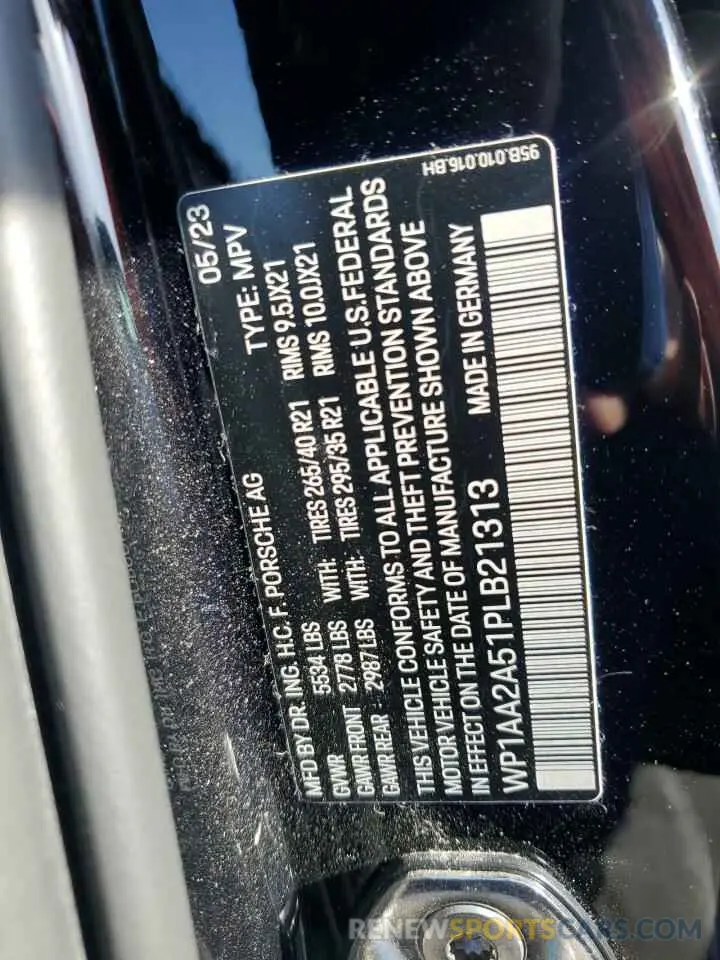 12 fotografías del automóvil dañado WP1AA2A51PLB21313 PORSCHE MACAN BASE 2023