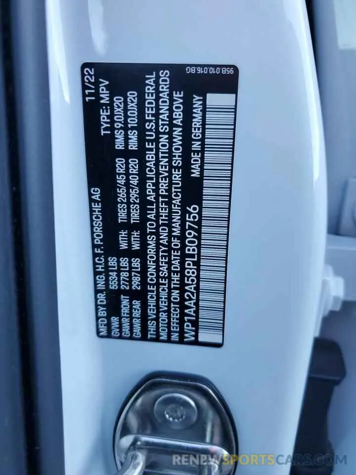 12 fotografías del automóvil dañado WP1AA2A58PLB09756 PORSCHE MACAN BASE 2023