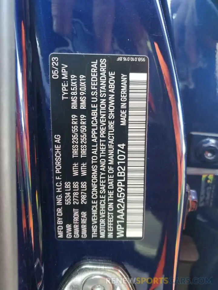 13 fotografías del automóvil dañado WP1AA2A59PLB21074 PORSCHE MACAN BASE 2023