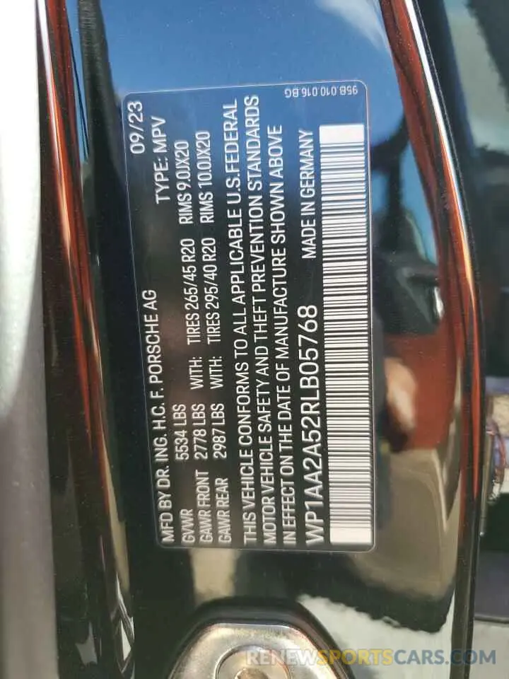 13 fotografías del automóvil dañado WP1AA2A52RLB05768 PORSCHE MACAN BASE 2024