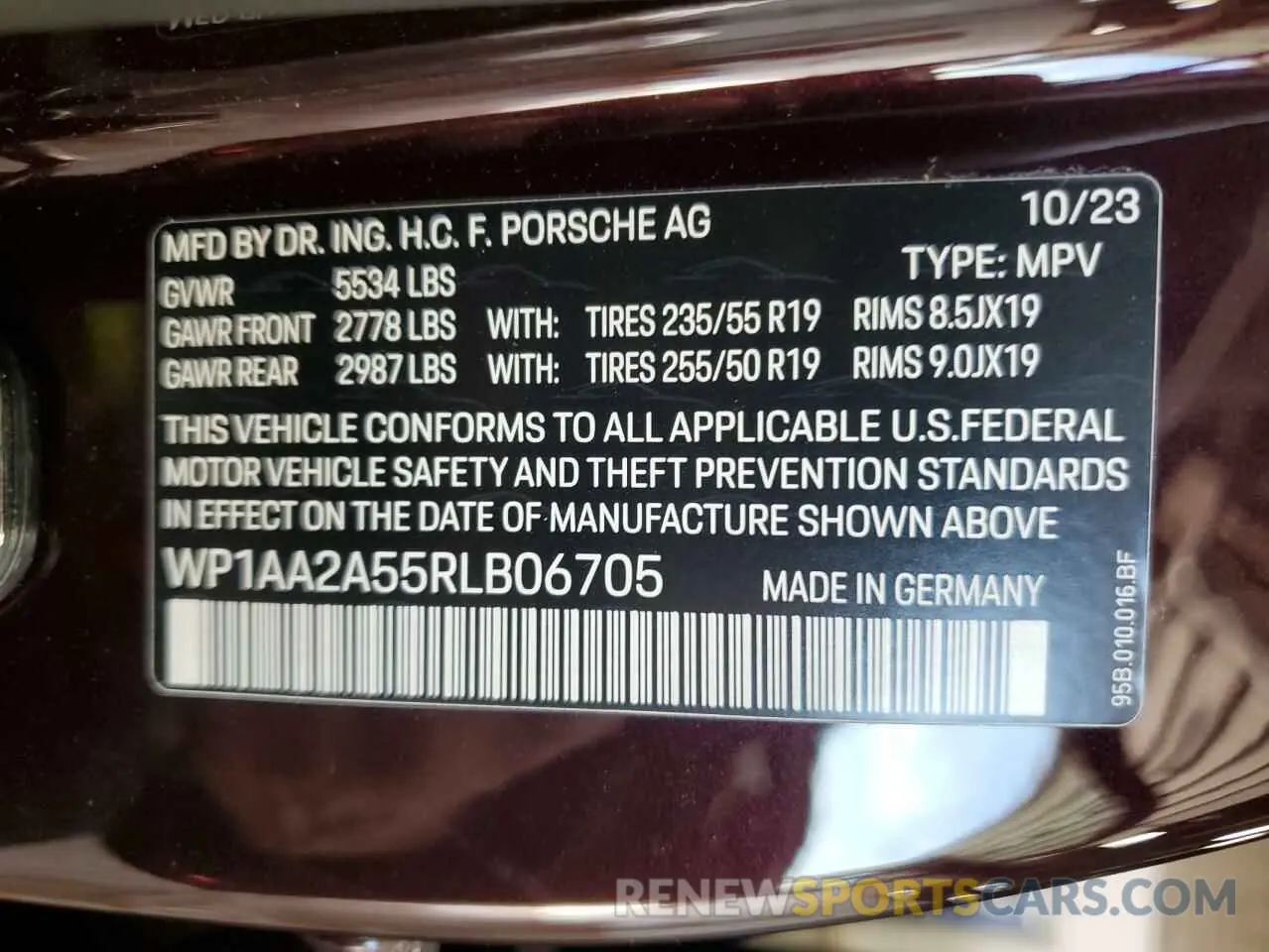 14 fotografías del automóvil dañado WP1AA2A55RLB06705 PORSCHE MACAN BASE 2024