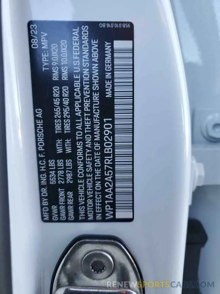 14 fotografías del automóvil dañado WP1AA2A57RLB02901 PORSCHE MACAN BASE 2024