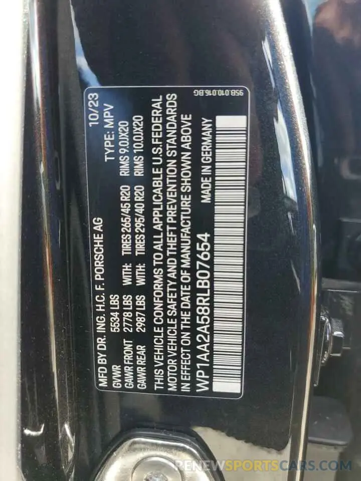 13 fotografías del automóvil dañado WP1AA2A58RLB07654 PORSCHE MACAN BASE 2024