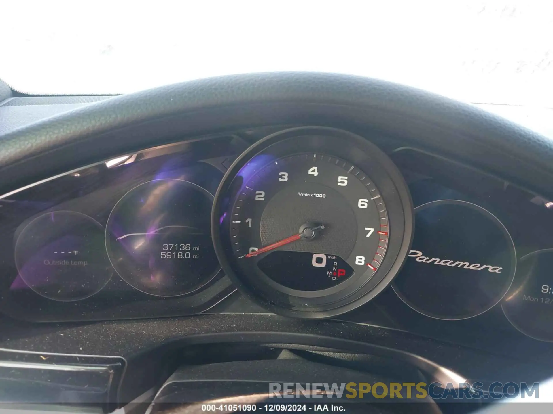 7 fotografías del automóvil dañado WP0AA2A70KL100349 PORSCHE PANAMERA 2019
