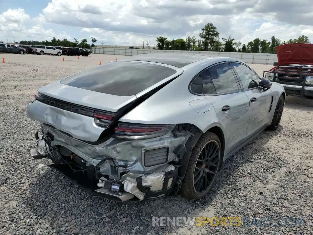 4 fotografías del automóvil dañado WP0AA2A72KL100885 PORSCHE PANAMERA 2019