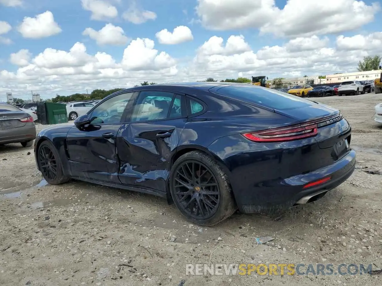 2 fotografías del automóvil dañado WP0AA2A76LL103709 PORSCHE PANAMERA 2020