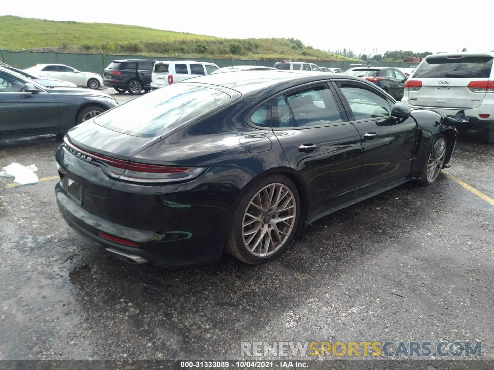 4 fotografías del automóvil dañado WP0AJ2A72ML116278 PORSCHE PANAMERA 2021