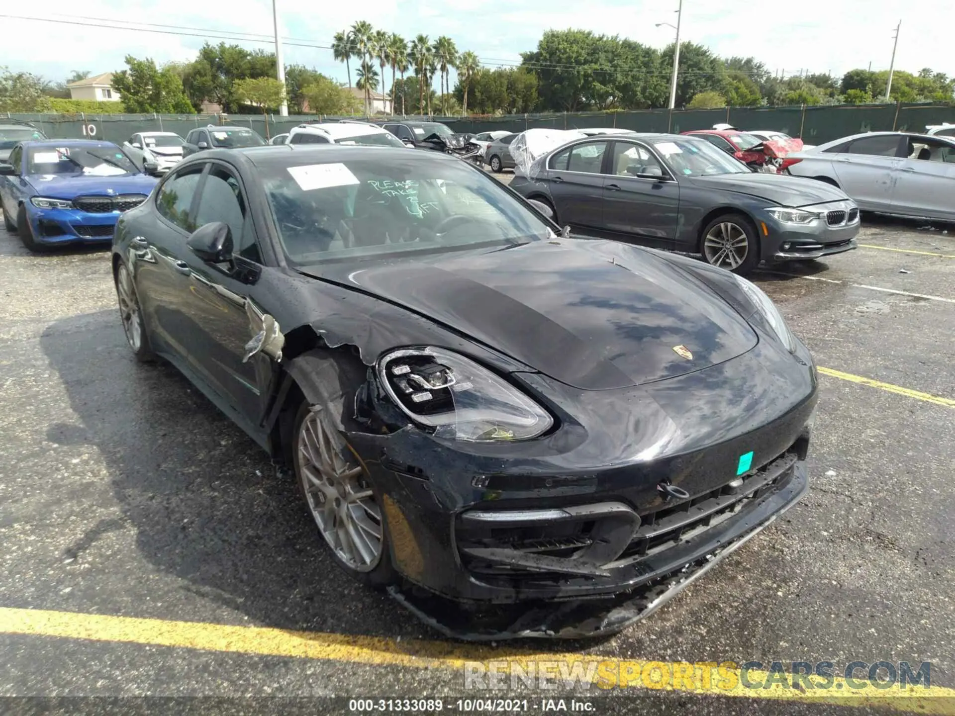 6 fotografías del automóvil dañado WP0AJ2A72ML116278 PORSCHE PANAMERA 2021