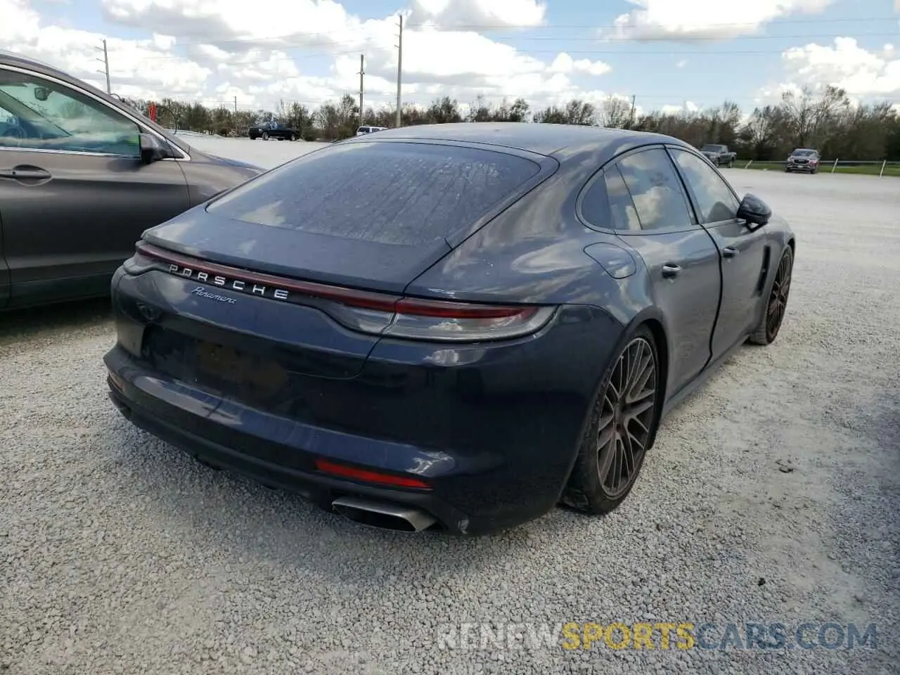 4 fotografías del automóvil dañado WP0AJ2A72ML117608 PORSCHE PANAMERA 2021