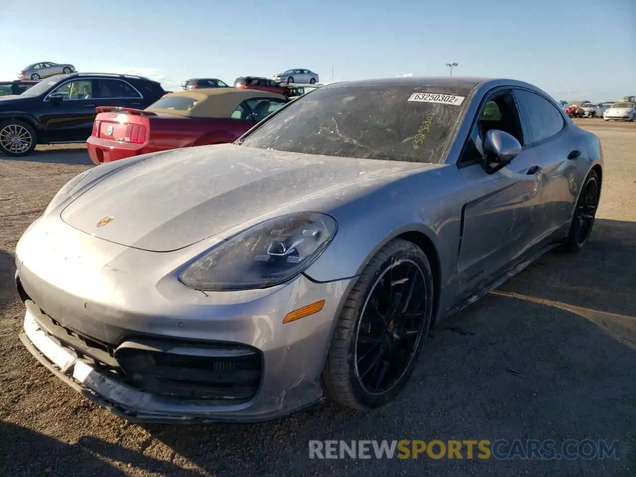 2 fotografías del automóvil dañado WP0AJ2A74ML112863 PORSCHE PANAMERA 2021