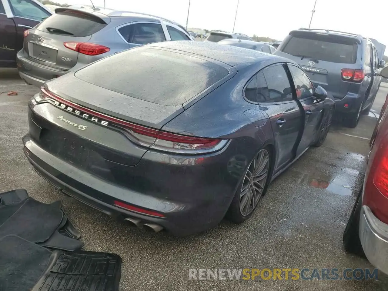 3 fotografías del automóvil dañado WP0AK2A7XML141717 PORSCHE PANAMERA 2021