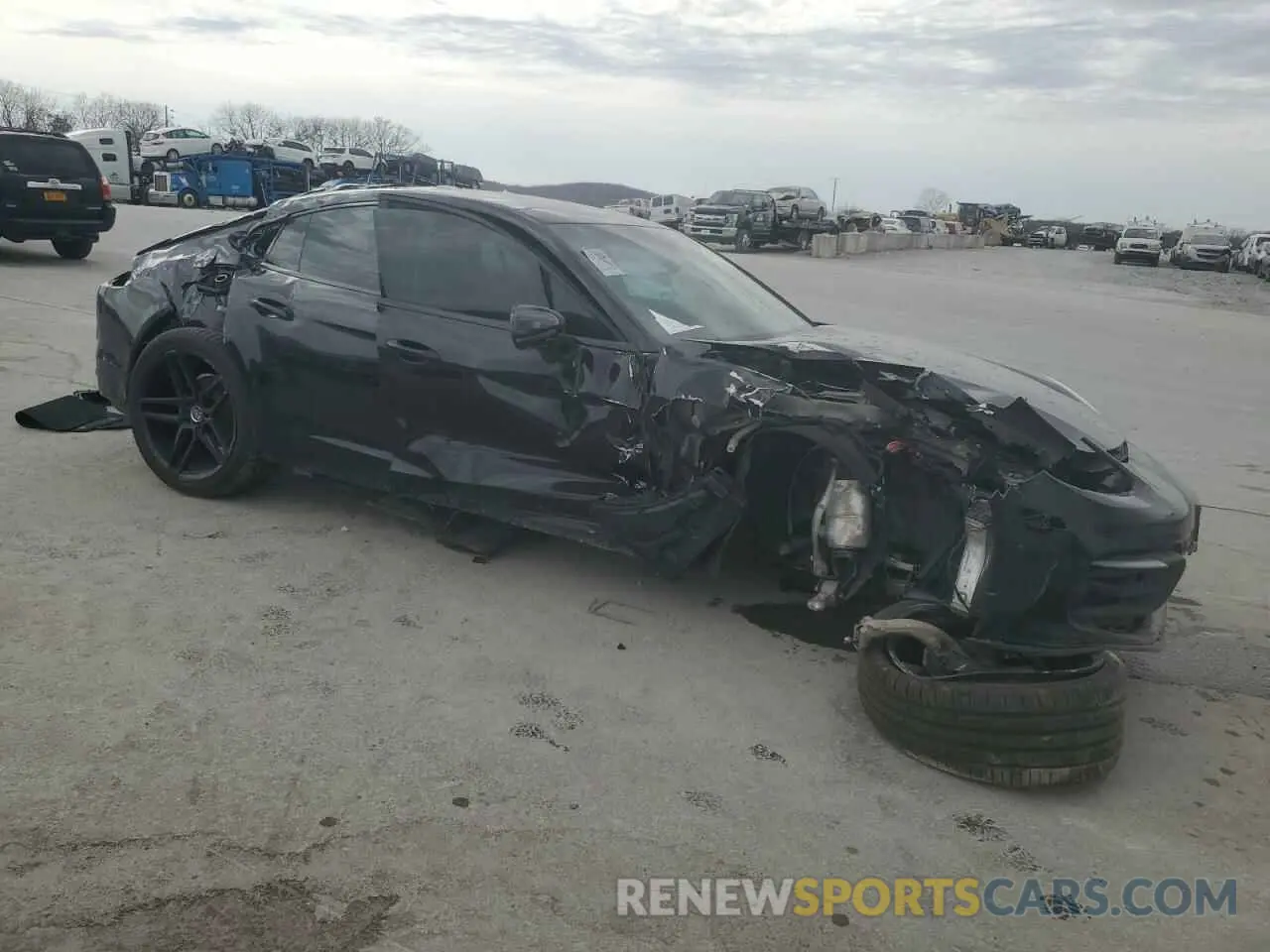 4 fotografías del automóvil dañado WP0AJ2A71PL100545 PORSCHE PANAMERA 2023