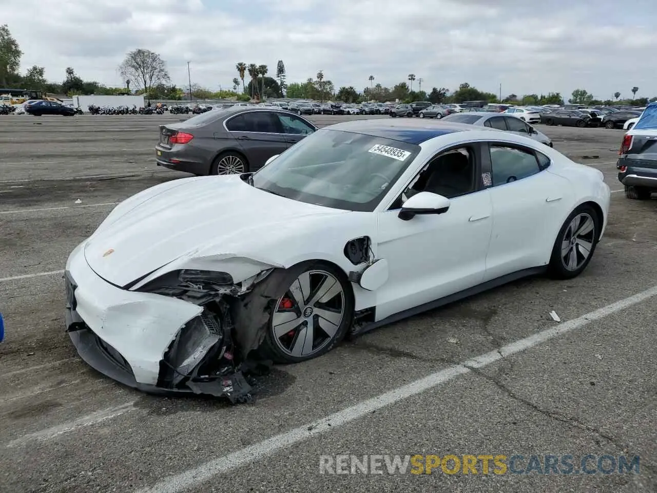 1 fotografías del automóvil dañado WP0AB2Y10LSA51954 PORSCHE TAYCAN 2020