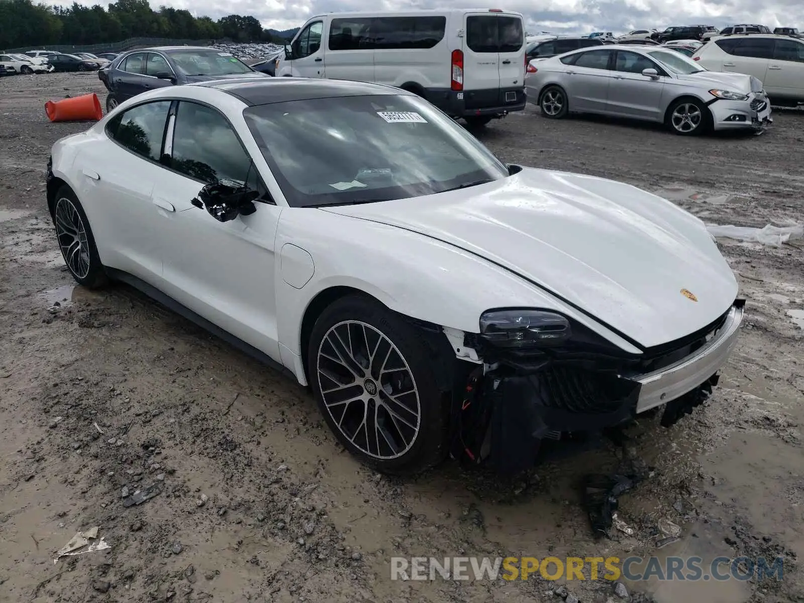 1 fotografías del automóvil dañado WP0AA2Y16MSA14234 PORSCHE TAYCAN 2021