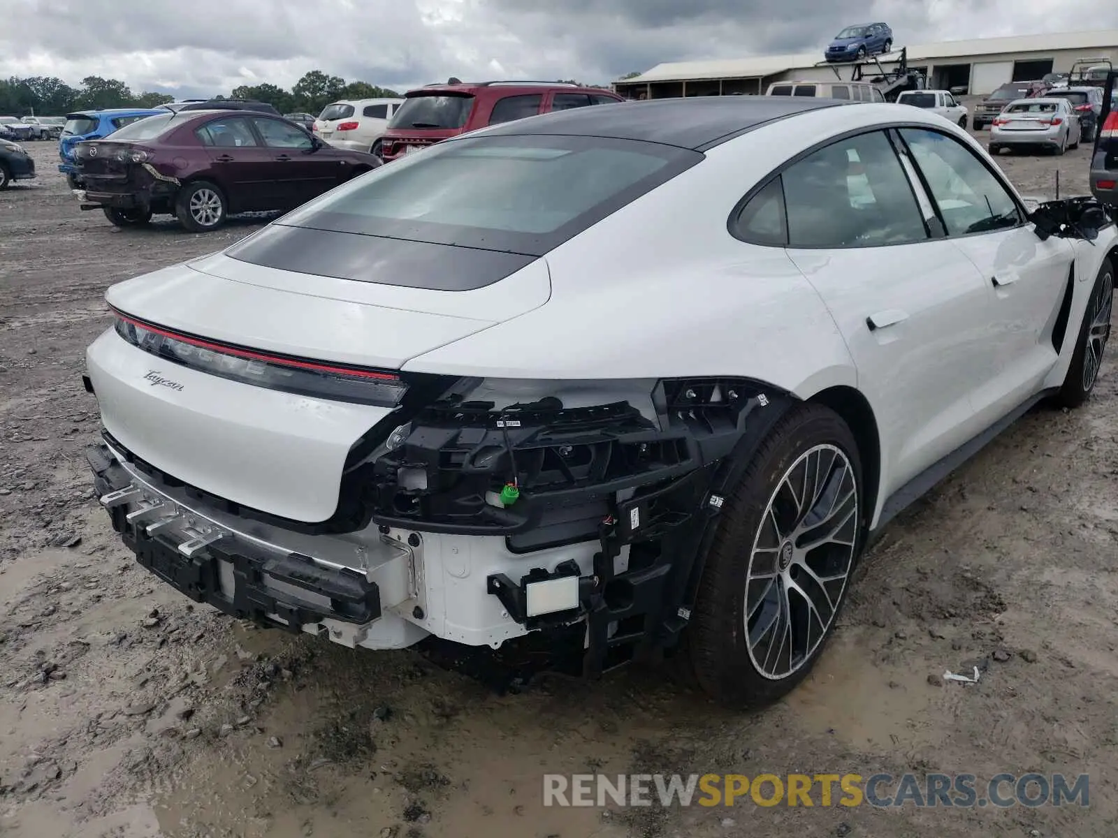 4 fotografías del automóvil dañado WP0AA2Y16MSA14234 PORSCHE TAYCAN 2021