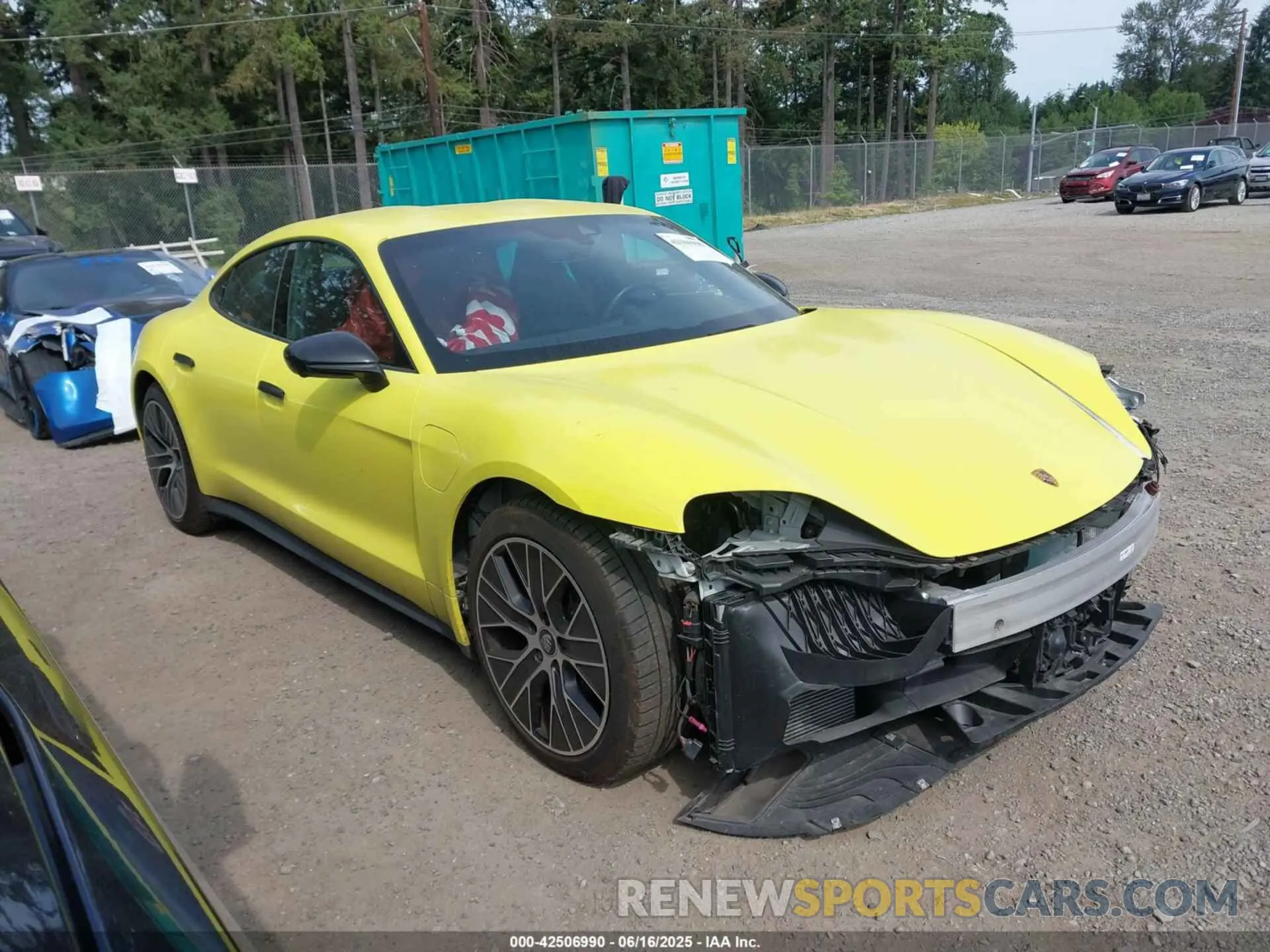 13 fotografías del automóvil dañado WP0AA2Y1XMSA18769 PORSCHE TAYCAN 2021