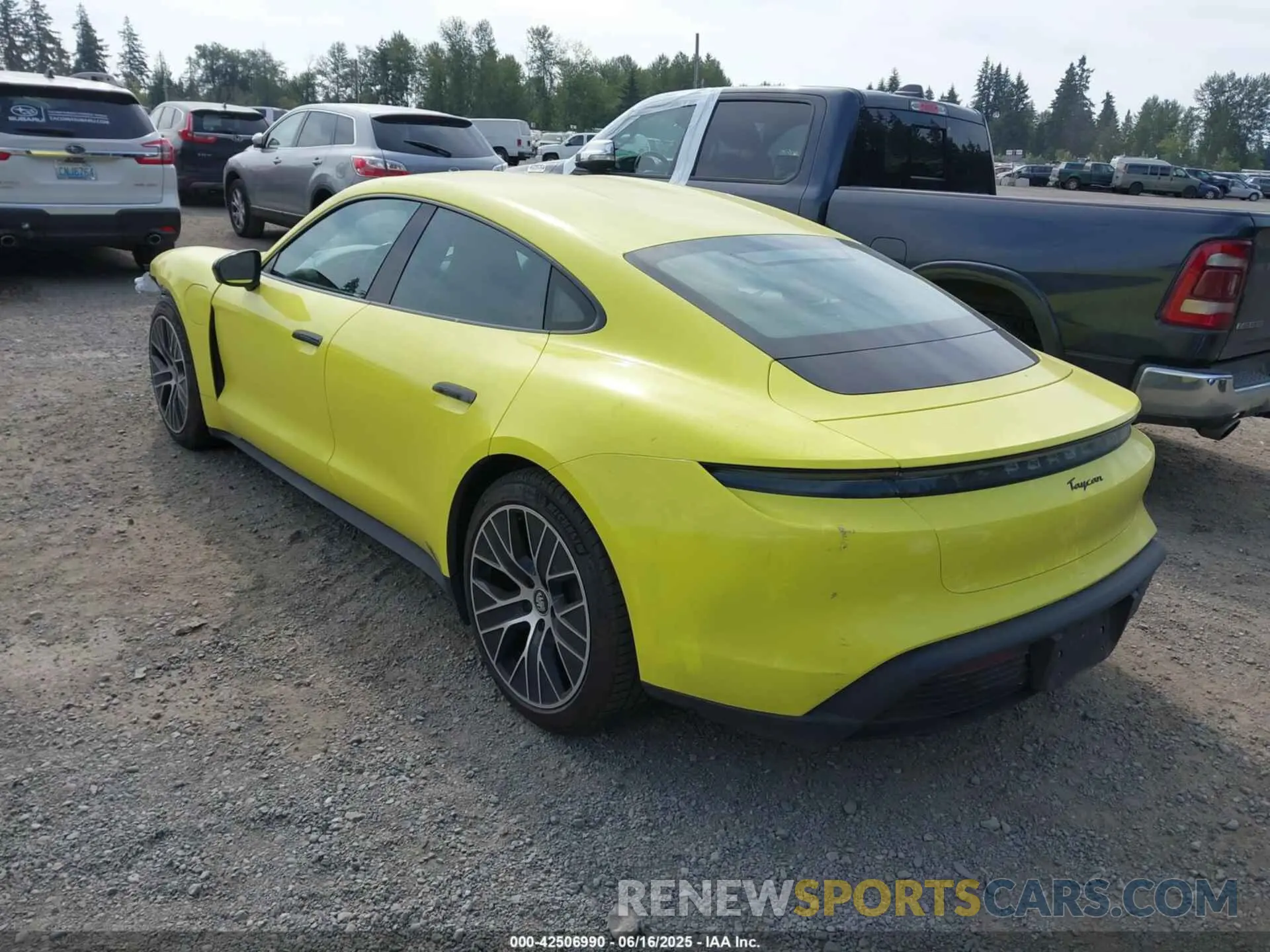 3 fotografías del automóvil dañado WP0AA2Y1XMSA18769 PORSCHE TAYCAN 2021