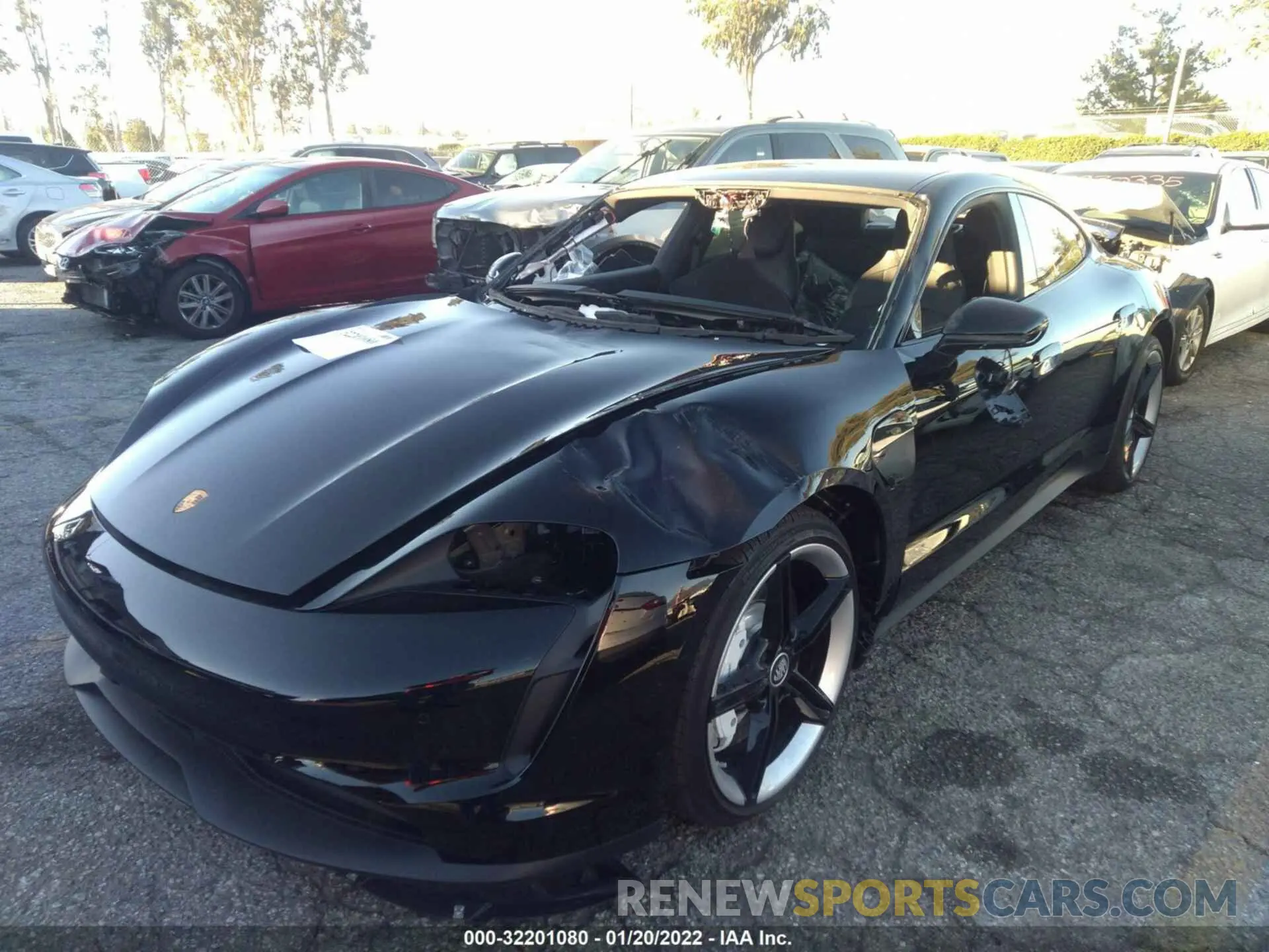 2 fotografías del automóvil dañado WP0AB2Y14MSA45592 PORSCHE TAYCAN 2021