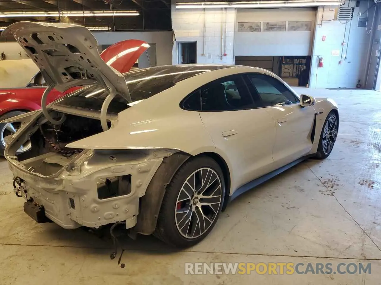 3 fotografías del automóvil dañado WP0AB2Y1XMSA45936 PORSCHE TAYCAN 2021
