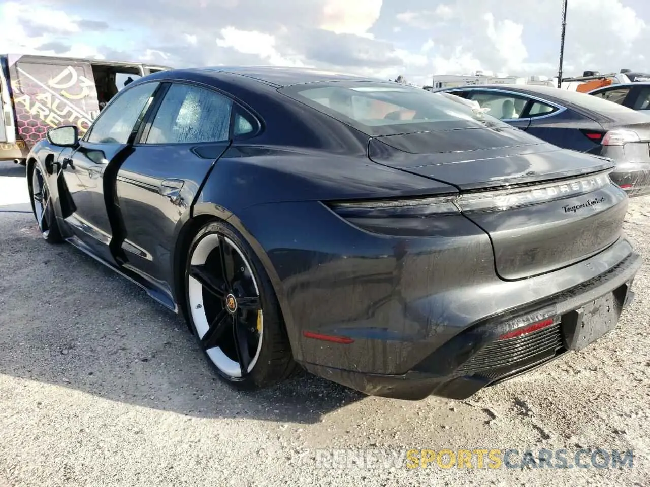 3 fotografías del automóvil dañado WP0AC2Y15MSA63984 PORSCHE TAYCAN 2021