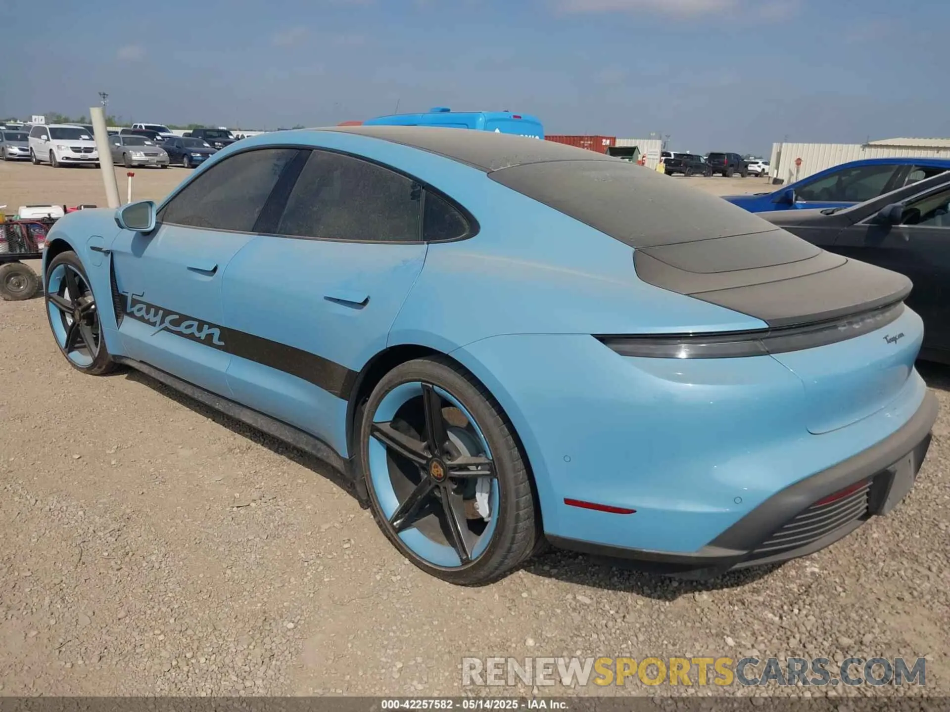 3 fotografías del automóvil dañado WP0AA2Y10NSA10908 PORSCHE TAYCAN 2022