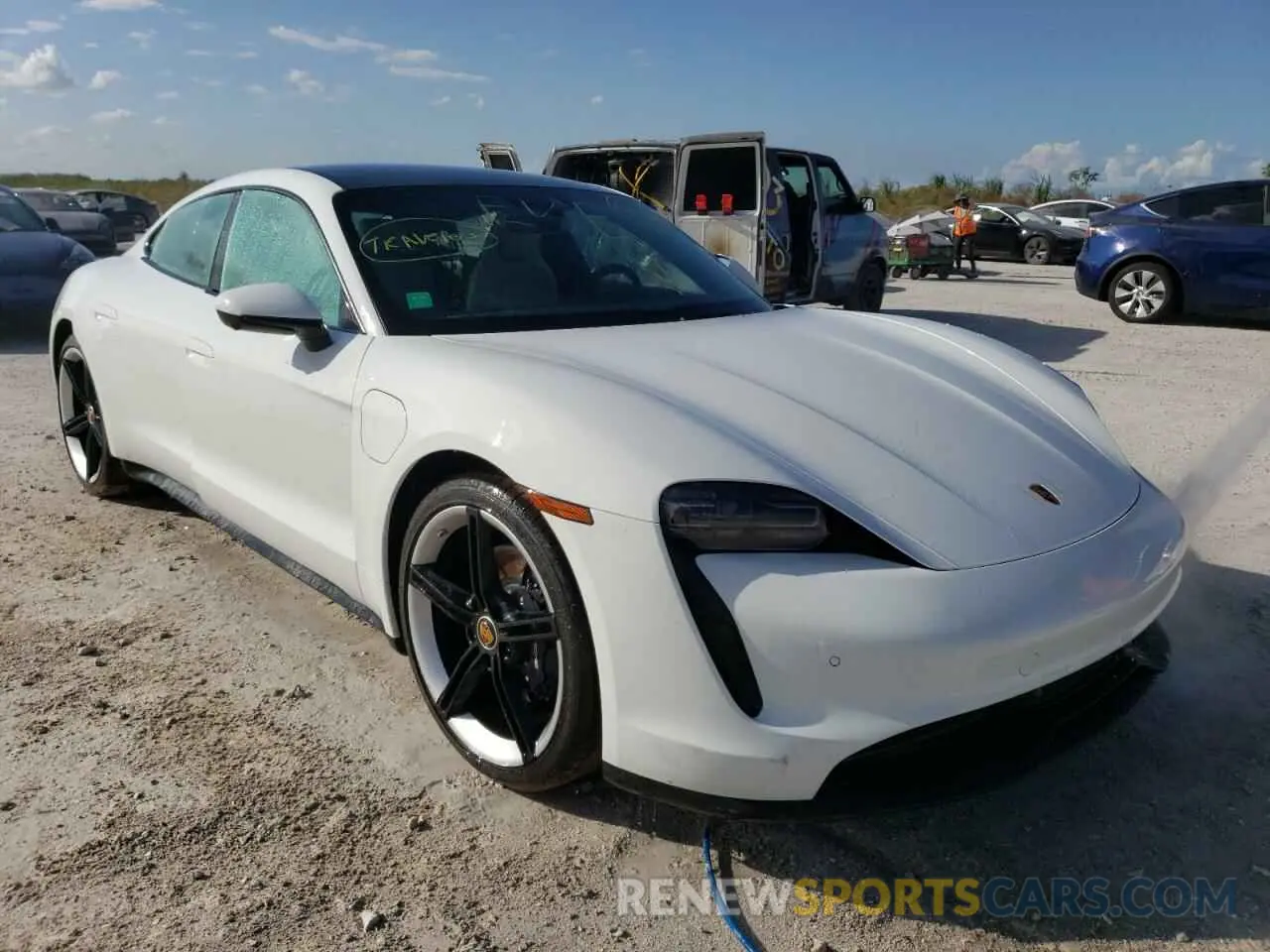 1 fotografías del automóvil dañado WP0AA2Y10NSA17101 PORSCHE TAYCAN 2022