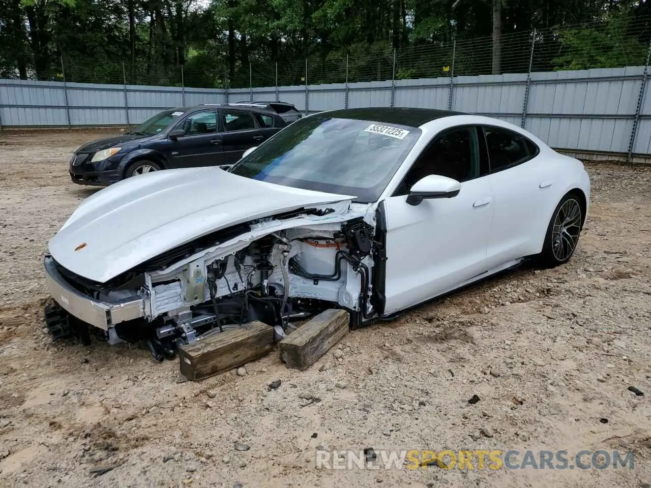 1 fotografías del automóvil dañado WP0AA2Y11NSA11338 PORSCHE TAYCAN 2022