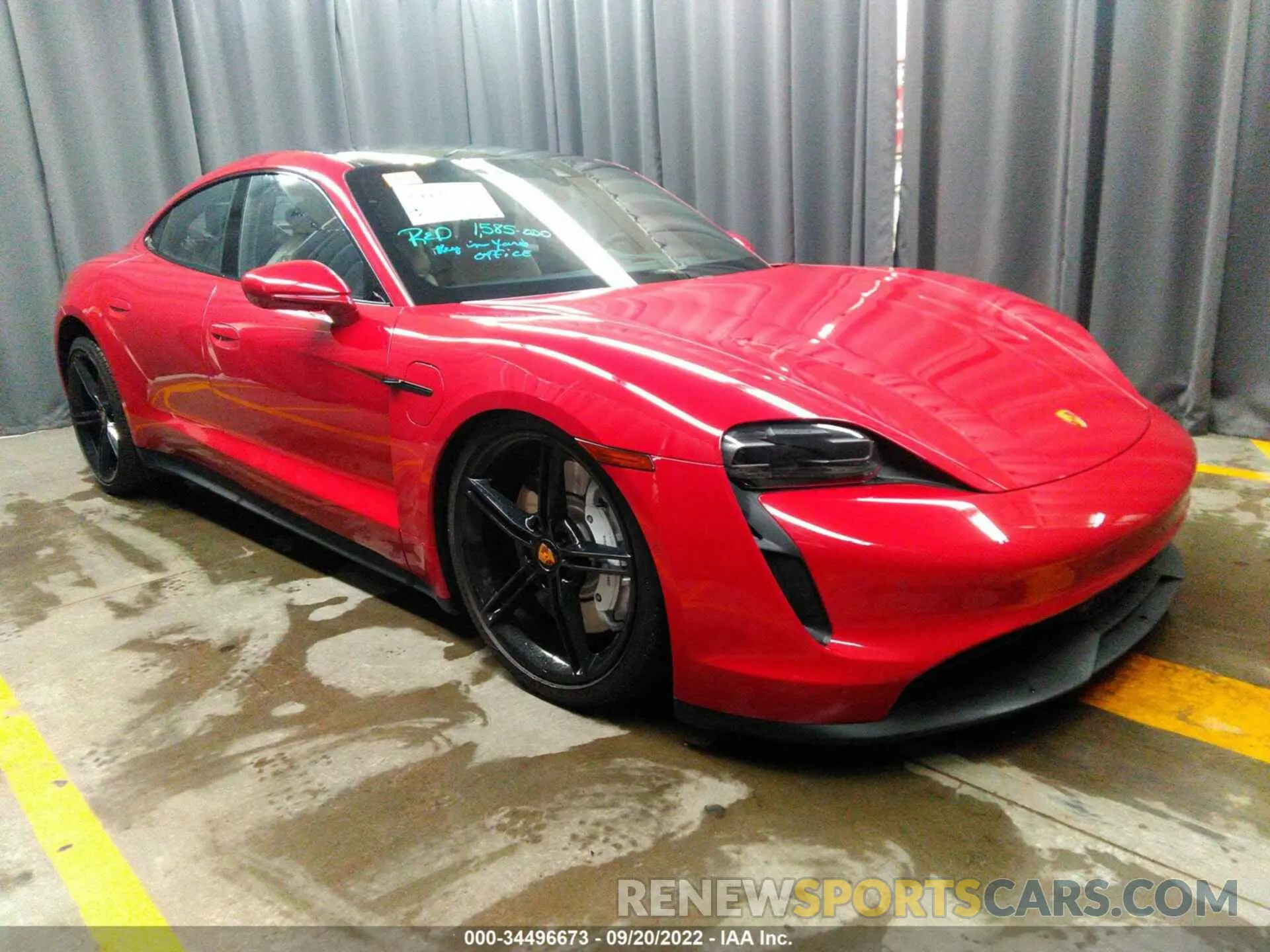 1 fotografías del automóvil dañado WP0AA2Y13NSA12927 PORSCHE TAYCAN 2022