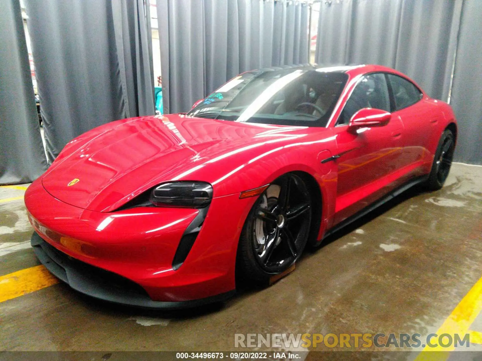 2 fotografías del automóvil dañado WP0AA2Y13NSA12927 PORSCHE TAYCAN 2022