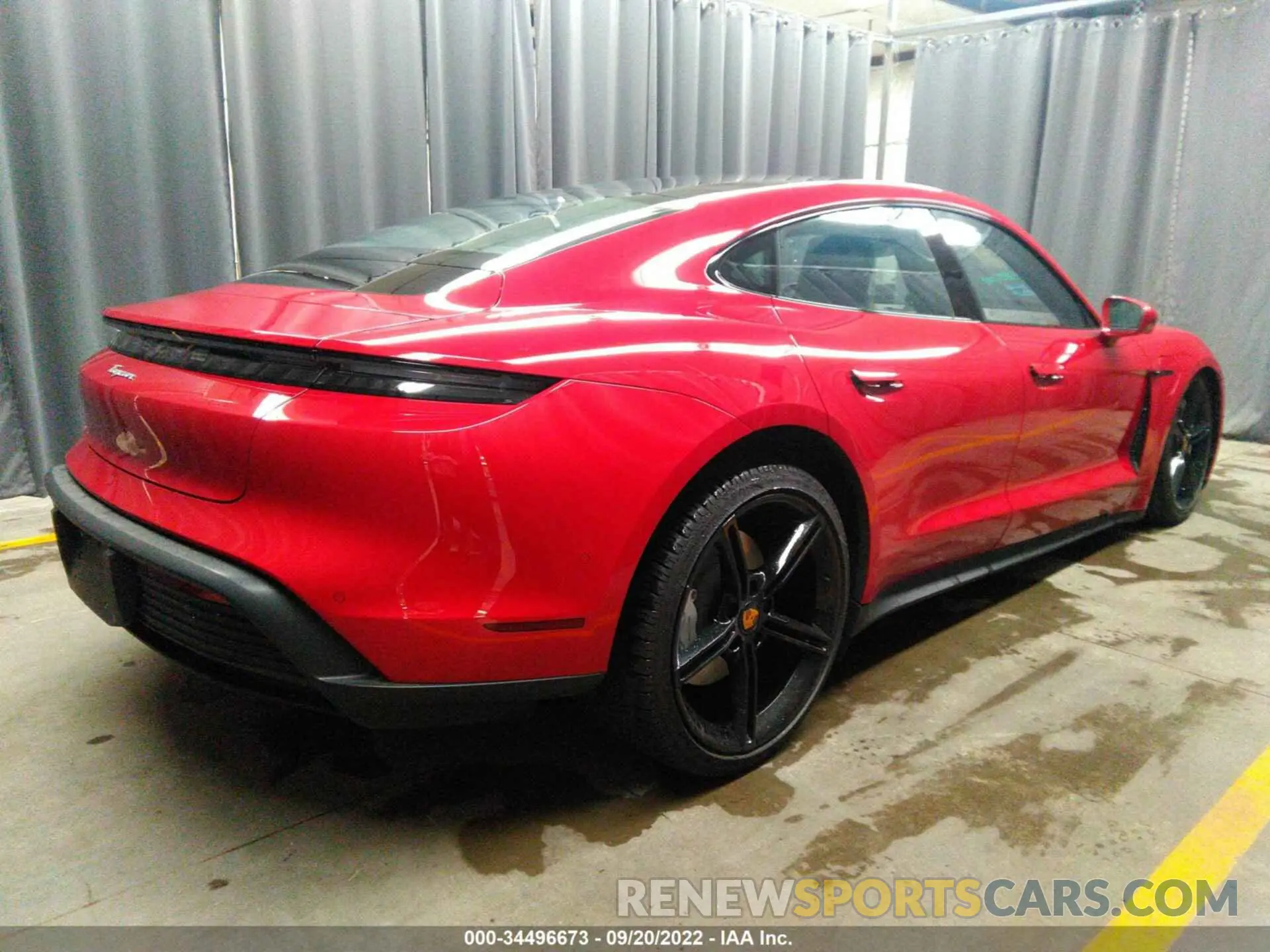 4 fotografías del automóvil dañado WP0AA2Y13NSA12927 PORSCHE TAYCAN 2022