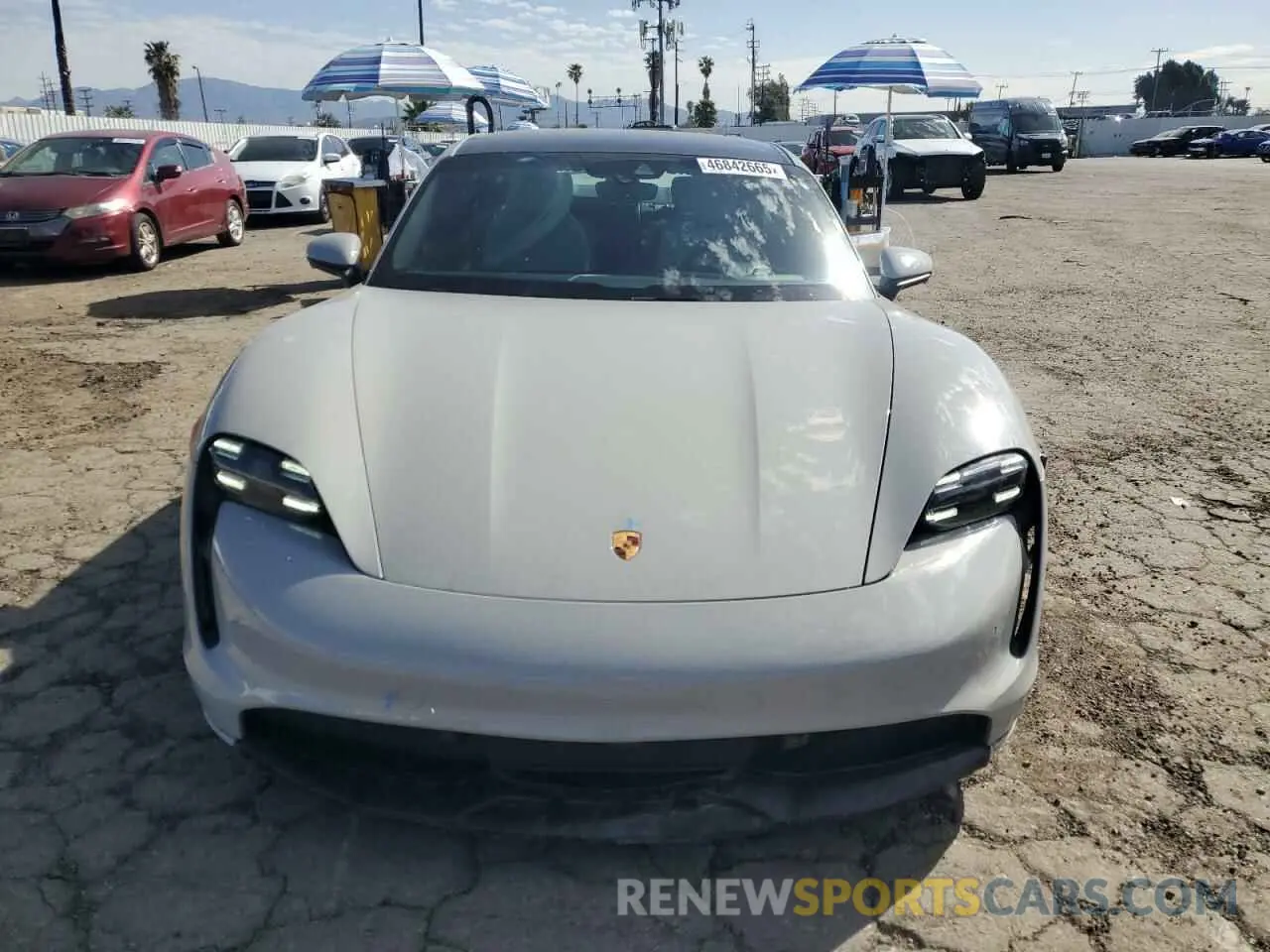 5 fotografías del automóvil dañado WP0AA2Y11PSA10435 PORSCHE TAYCAN 2023