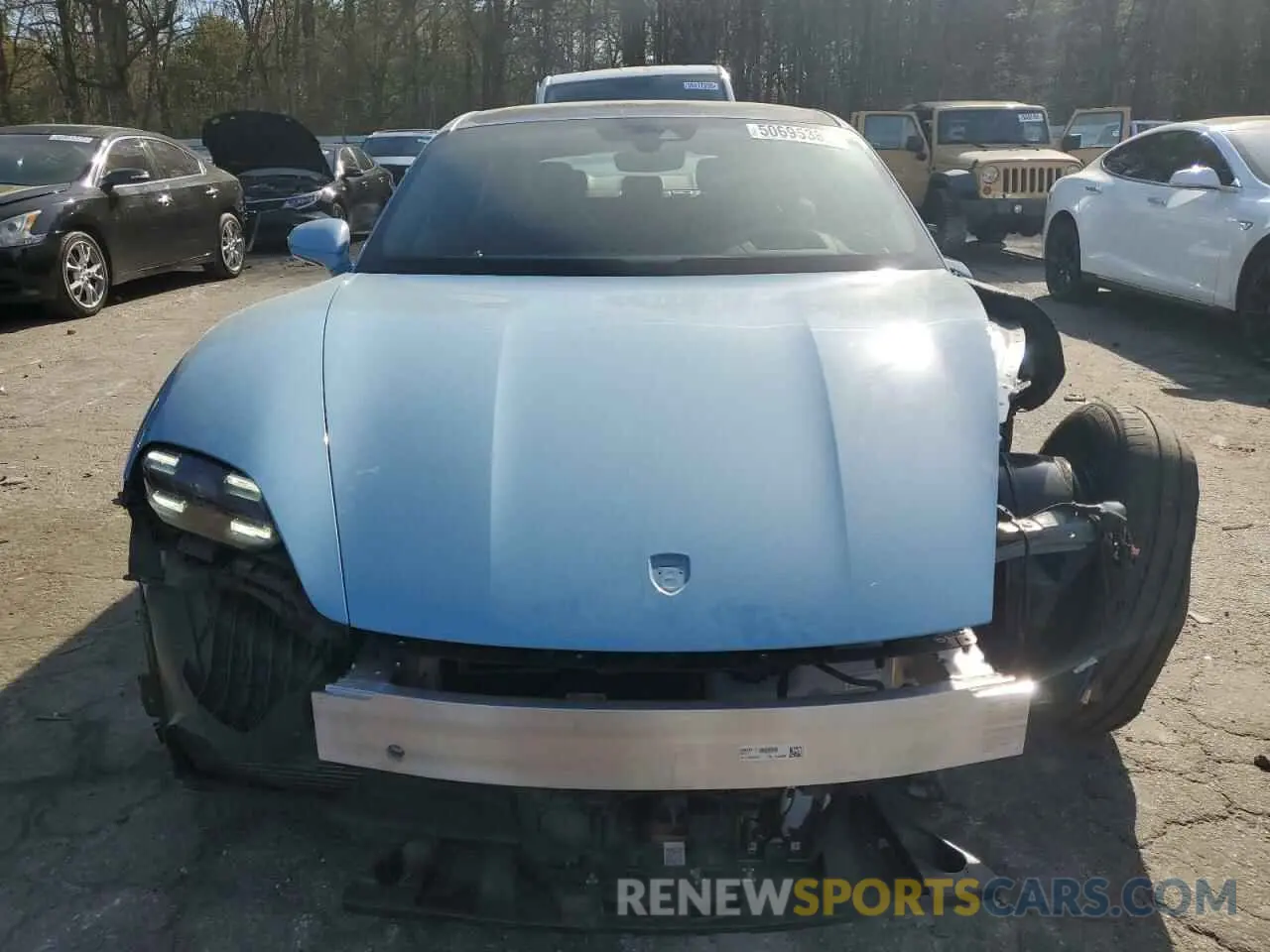5 fotografías del automóvil dañado WP0AA2Y11PSA11164 PORSCHE TAYCAN 2023