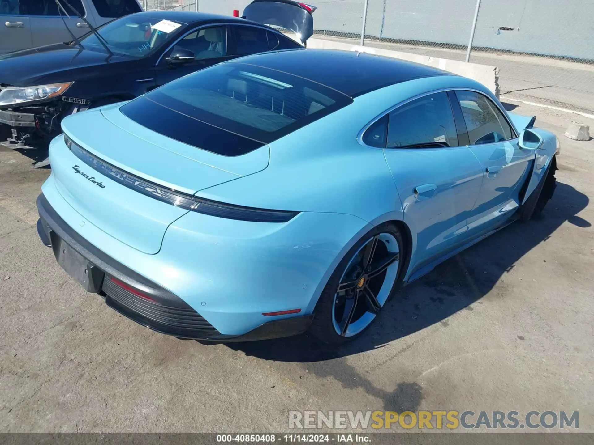 4 fotografías del automóvil dañado WP0AC2Y12PSA52218 PORSCHE TAYCAN 2023