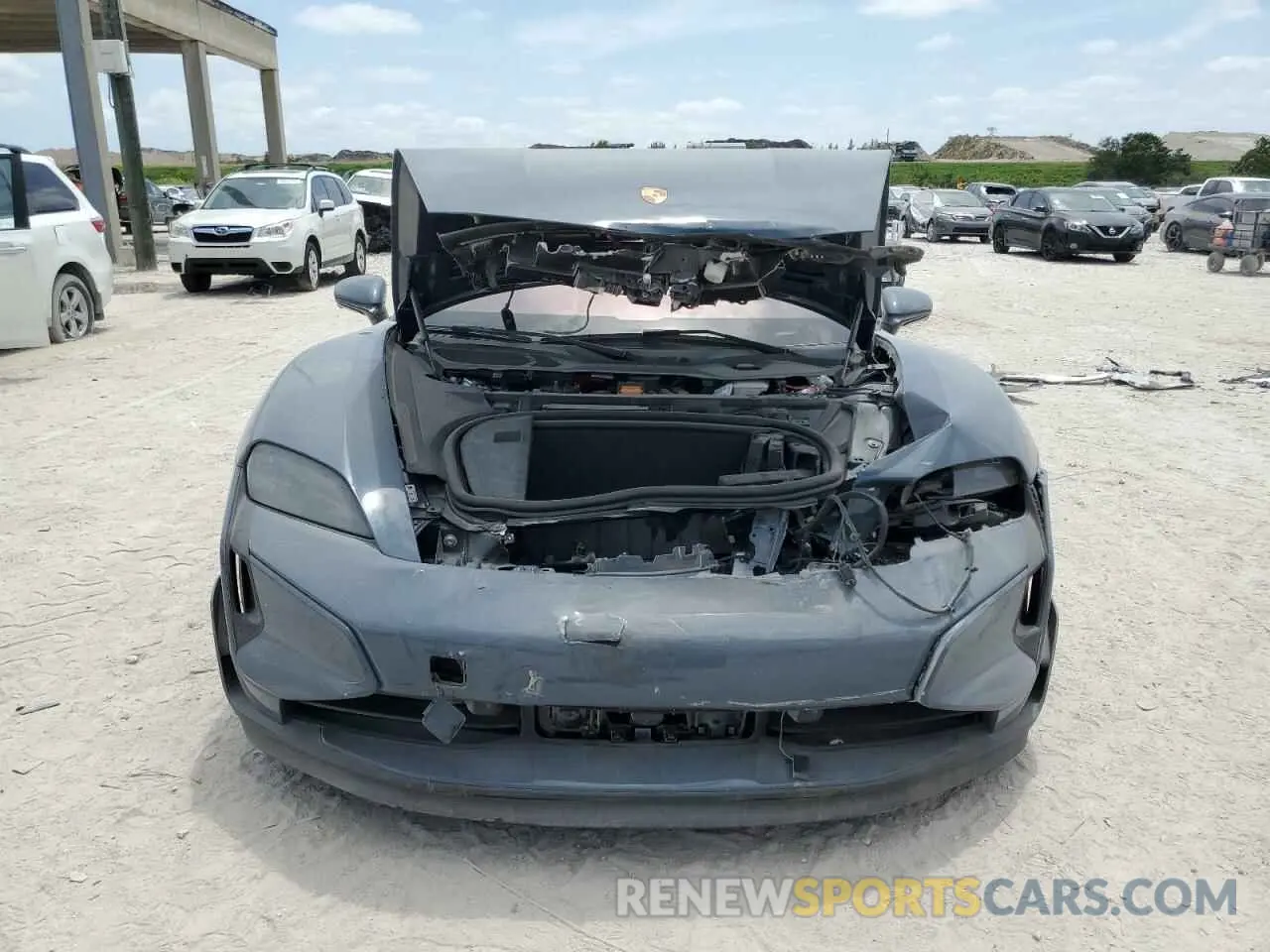 5 fotografías del automóvil dañado WP0AE2Y18SSA58074 PORSCHE TAYCAN 2025