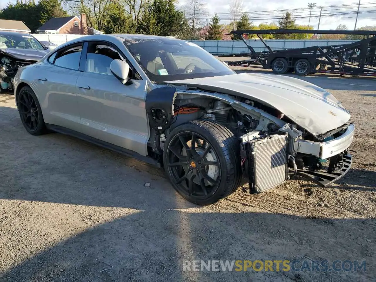 4 fotografías del automóvil dañado WP0AD2Y12PSA48179 PORSCHE TAYCAN GTS 2023
