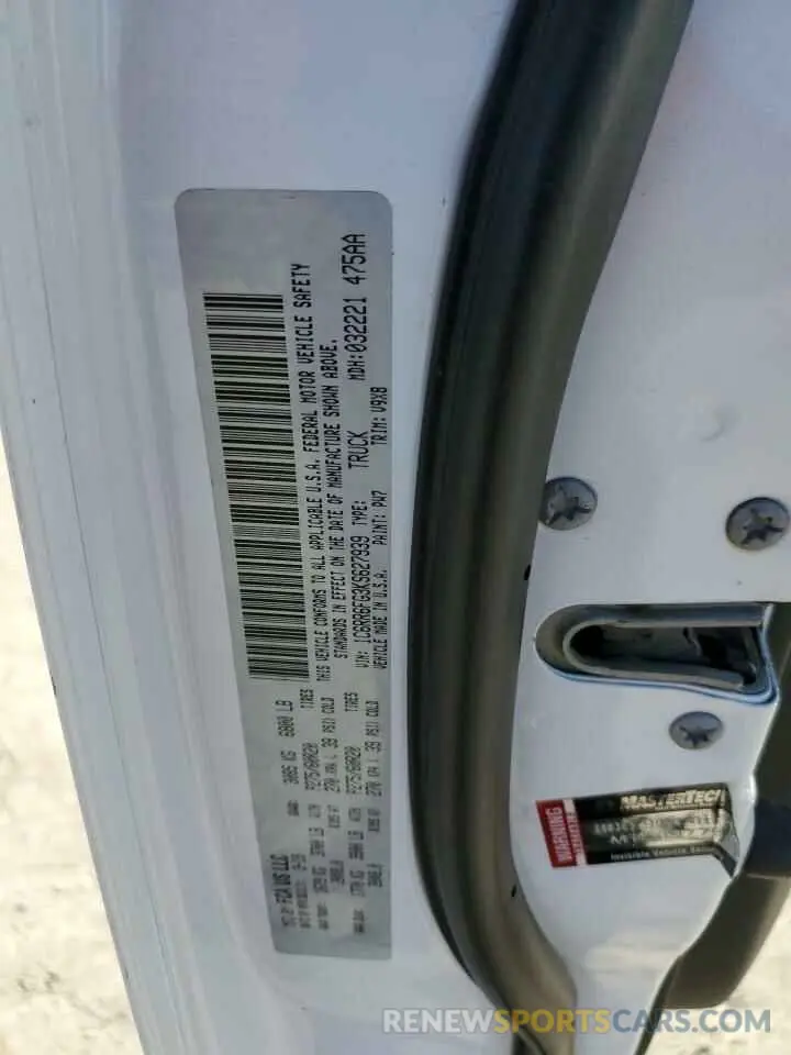12 fotografías del automóvil dañado 1C6RR6FG3KS627939 RAM 1500 2019