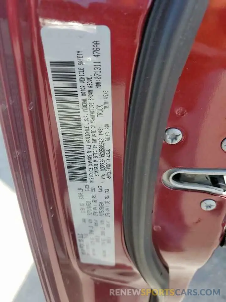 13 fotografías del automóvil dañado 1C6RR6FT0KS500546 RAM 1500 2019
