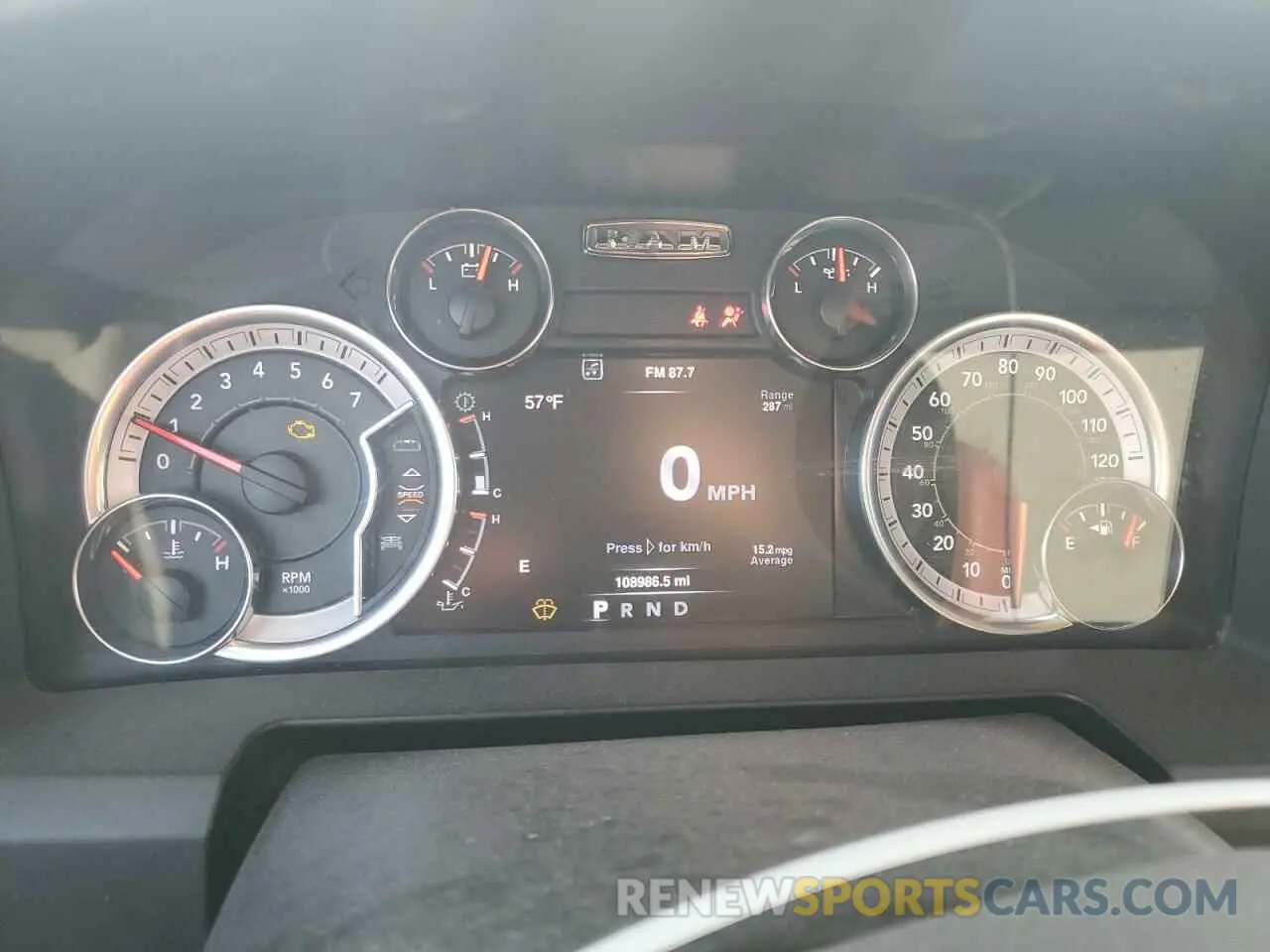 9 fotografías del automóvil dañado 1C6RR6TT0KS678512 RAM 1500 2019