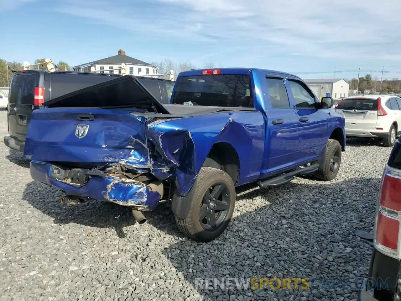 3 fotografías del automóvil dañado 1C6RR7FG8KS612715 RAM 1500 2019