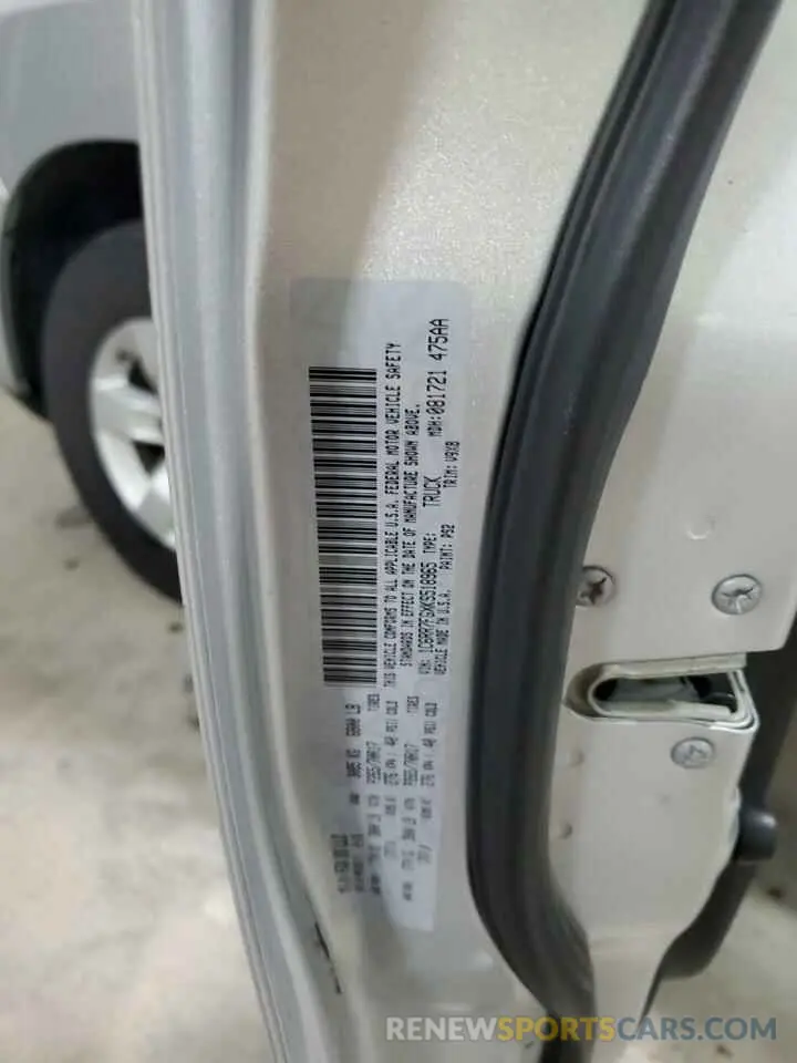 12 fotografías del automóvil dañado 1C6RR7FGXKS518965 RAM 1500 2019