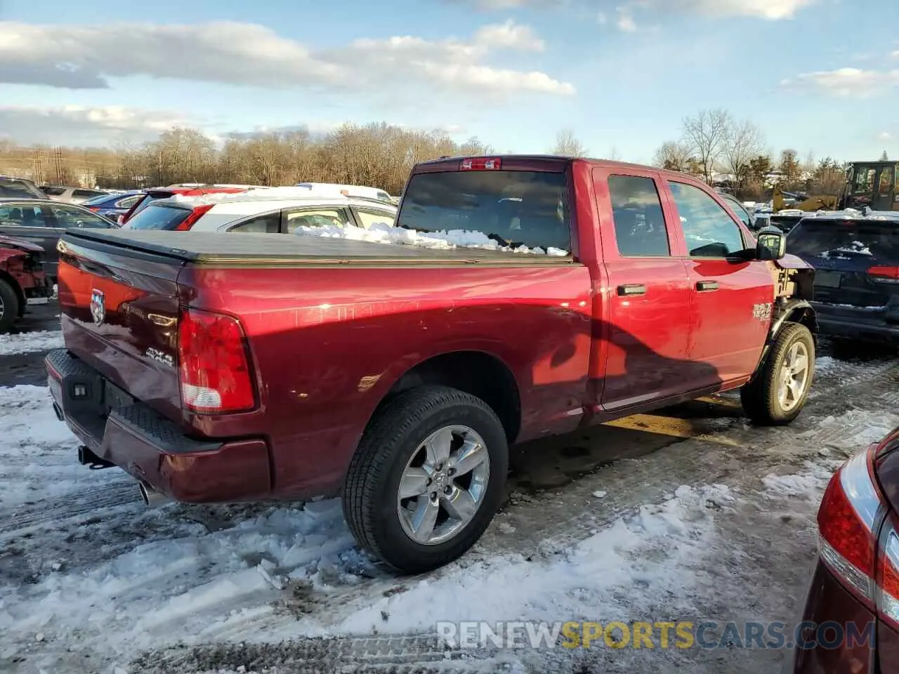 3 fotografías del automóvil dañado 1C6RR7FTXKS517263 RAM 1500 2019