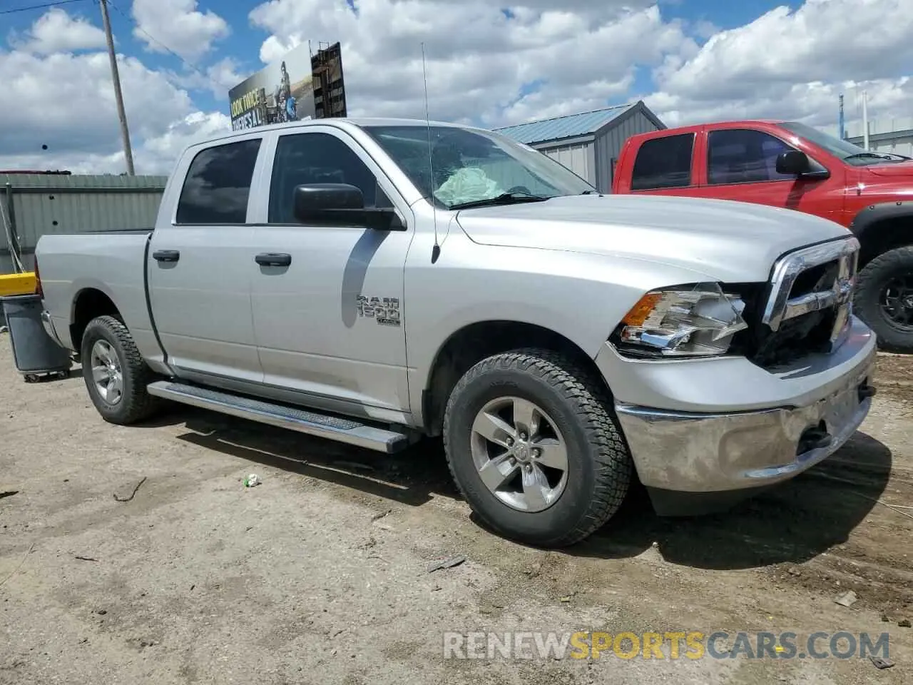4 fotografías del automóvil dañado 1C6RR7KG3KS501933 RAM 1500 2019