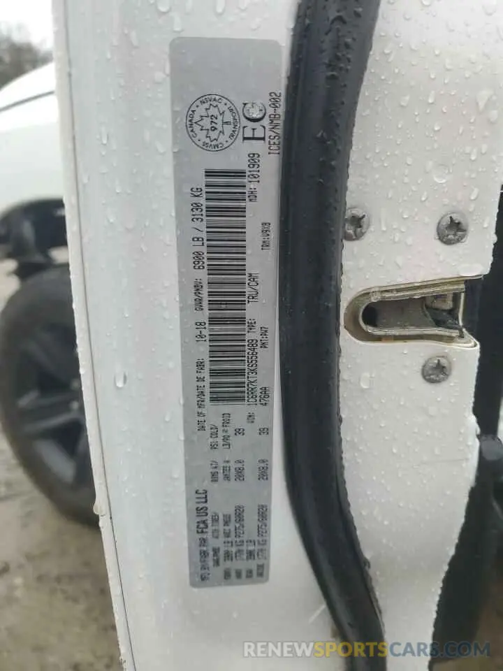 12 fotografías del automóvil dañado 1C6RR7KT3KS556489 RAM 1500 2019