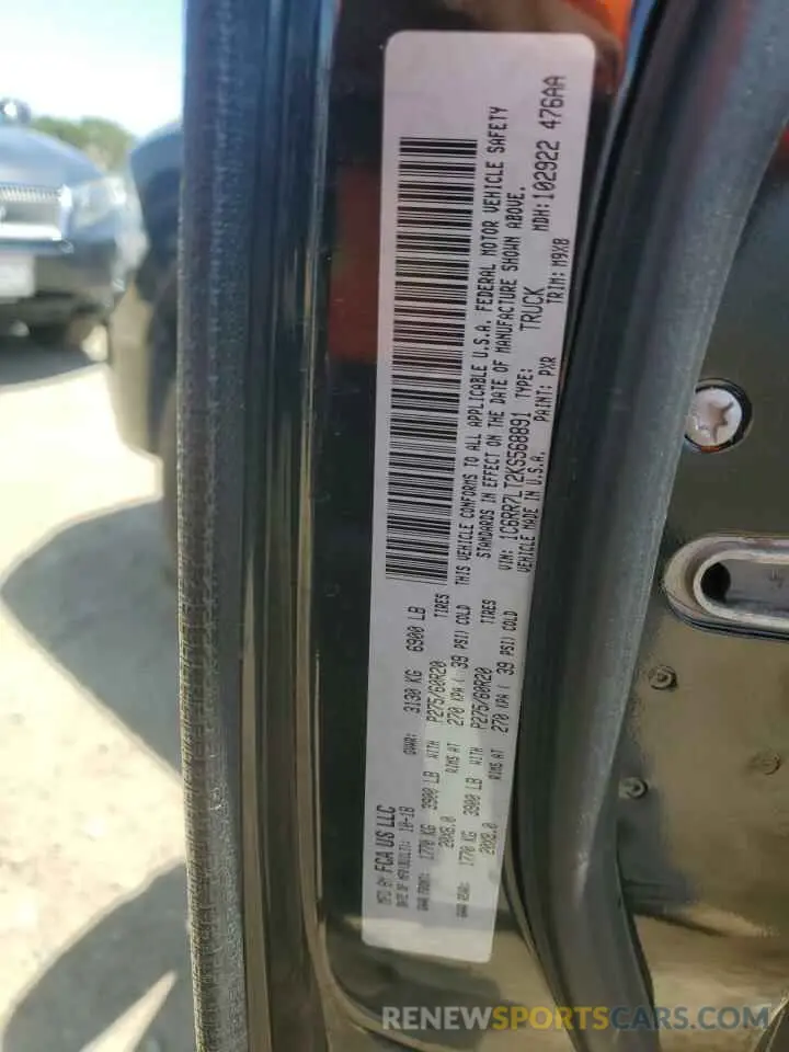 13 fotografías del automóvil dañado 1C6RR7LT2KS568891 RAM 1500 2019