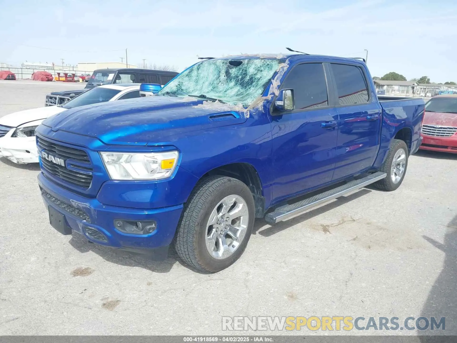 2 fotografías del automóvil dañado 1C6RREFT5KN601395 RAM 1500 2019