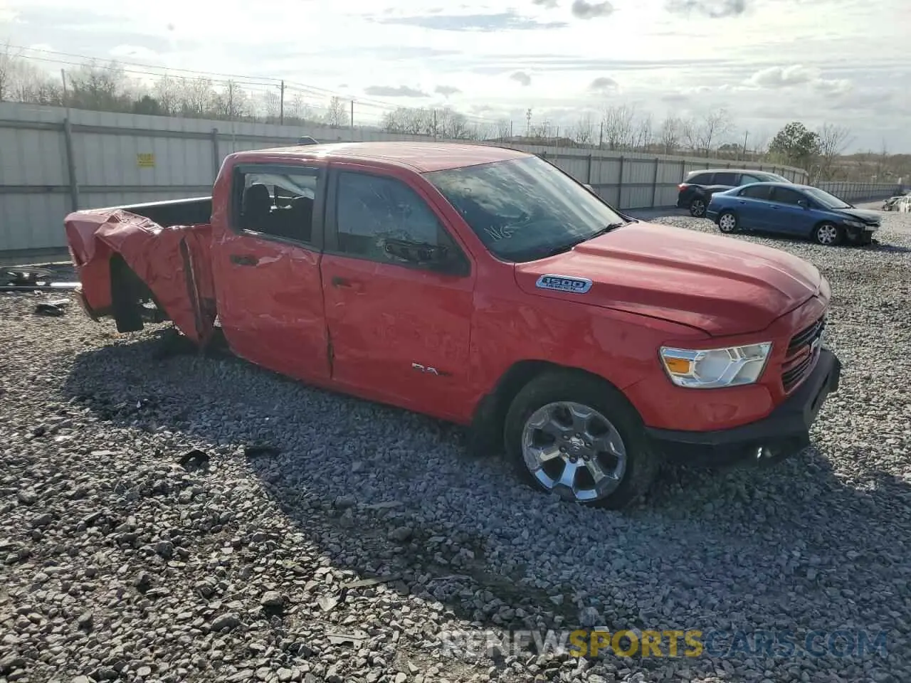 4 fotografías del automóvil dañado 1C6RREFT5KN664285 RAM 1500 2019