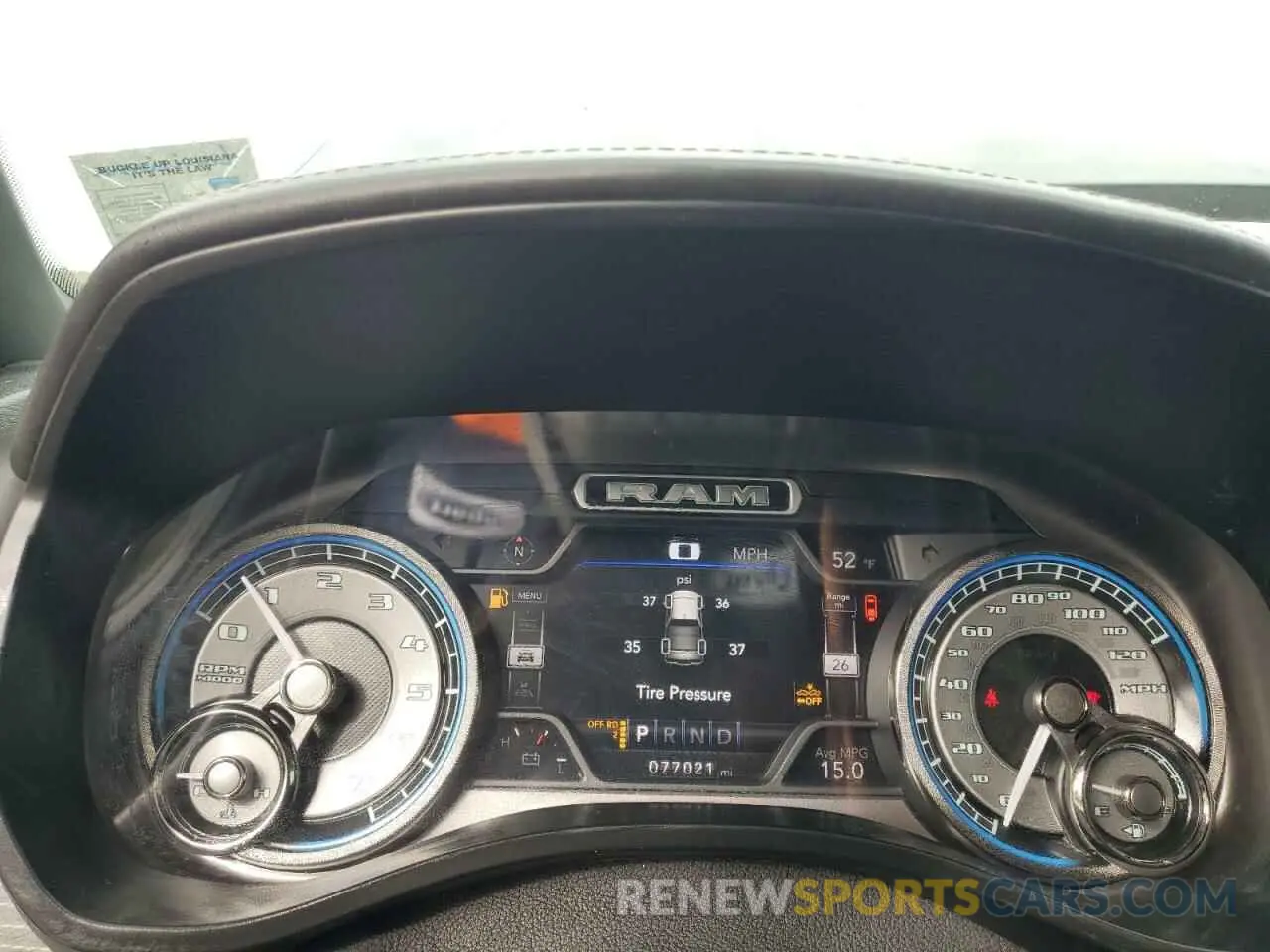 9 fotografías del automóvil dañado 1C6RREHT6KN827457 RAM 1500 2019