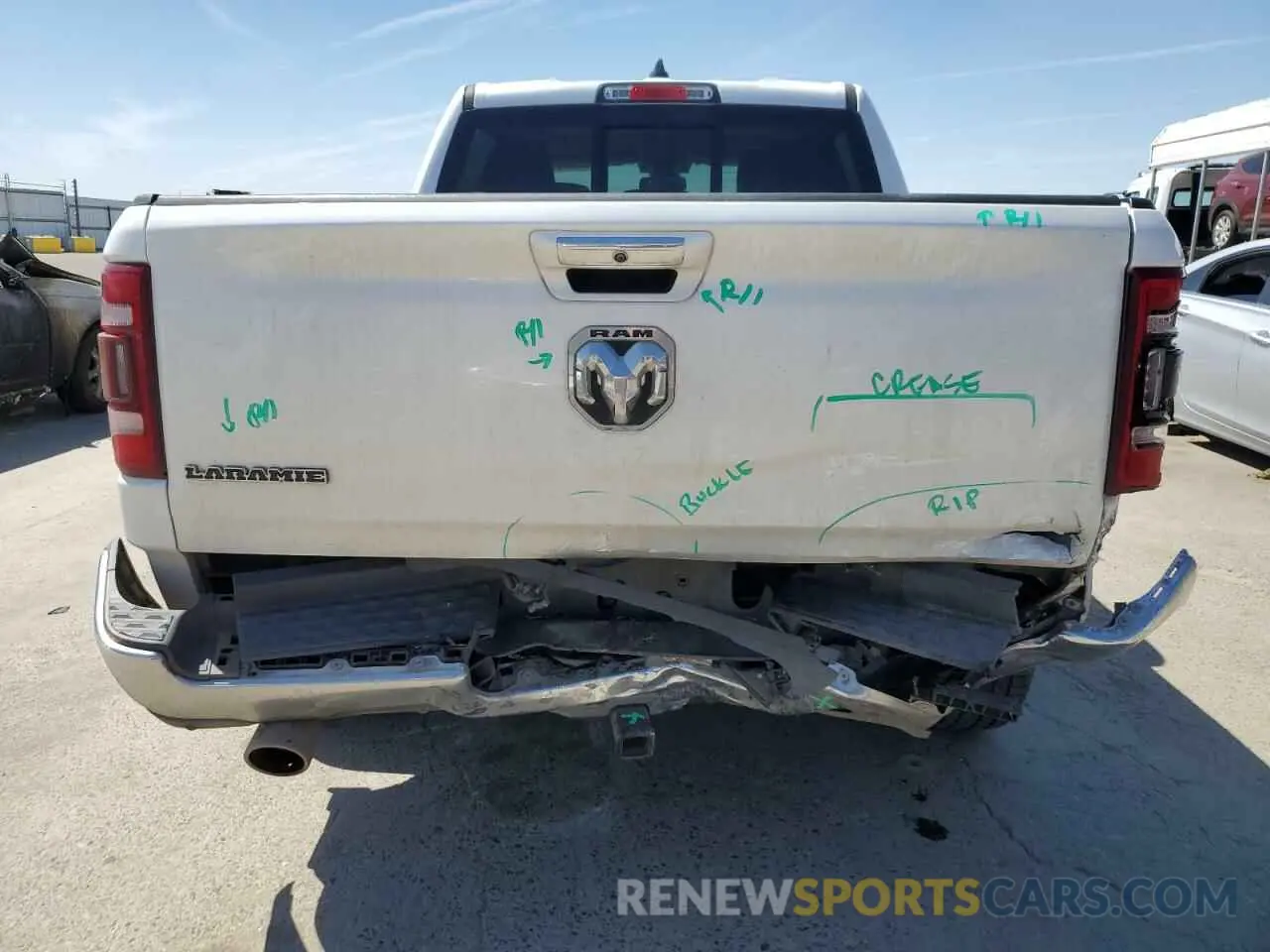 6 fotografías del automóvil dañado 1C6RREJT3KN751061 RAM 1500 2019