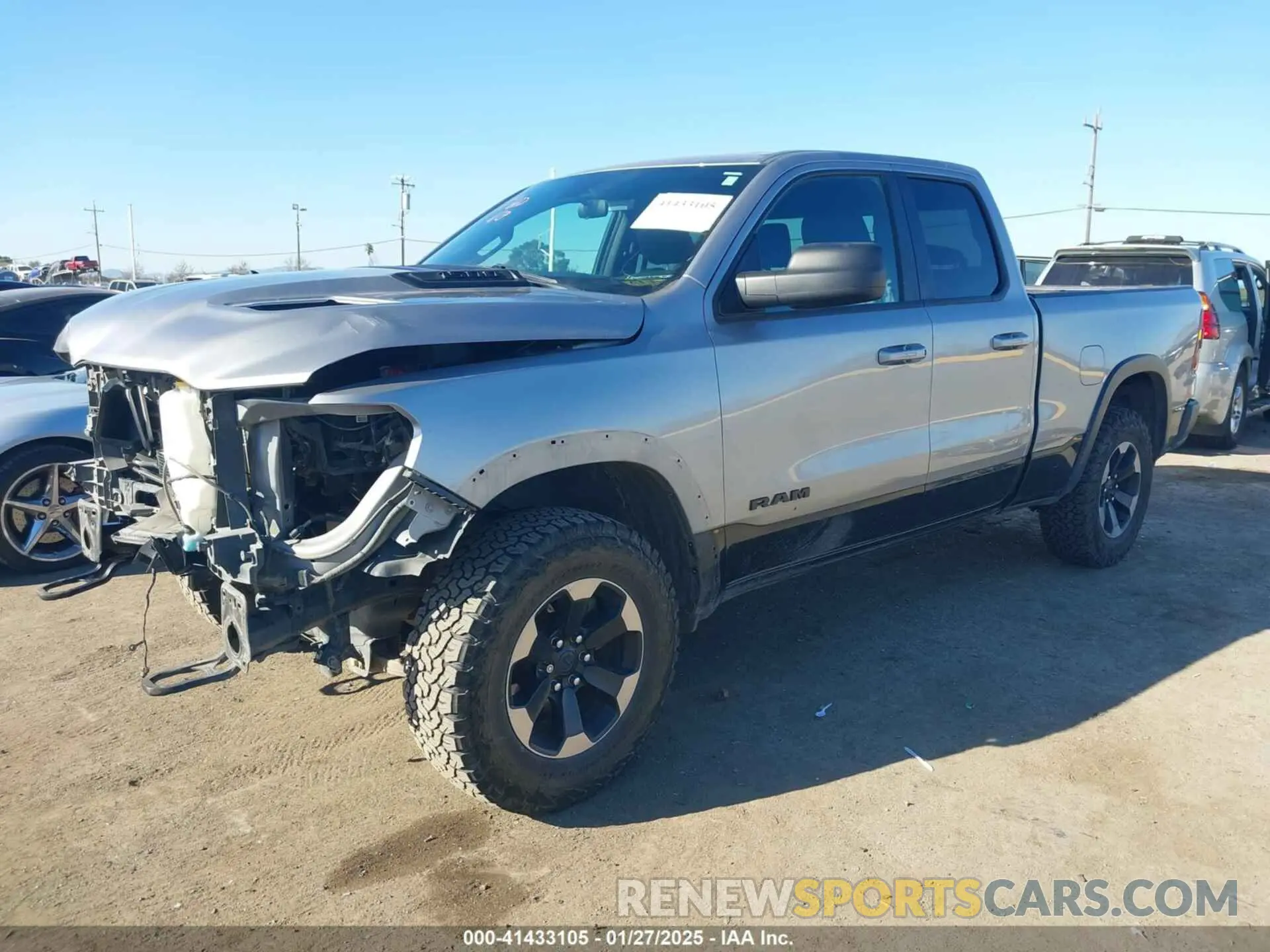 2 fotografías del automóvil dañado 1C6RRFEG8KN887978 RAM 1500 2019