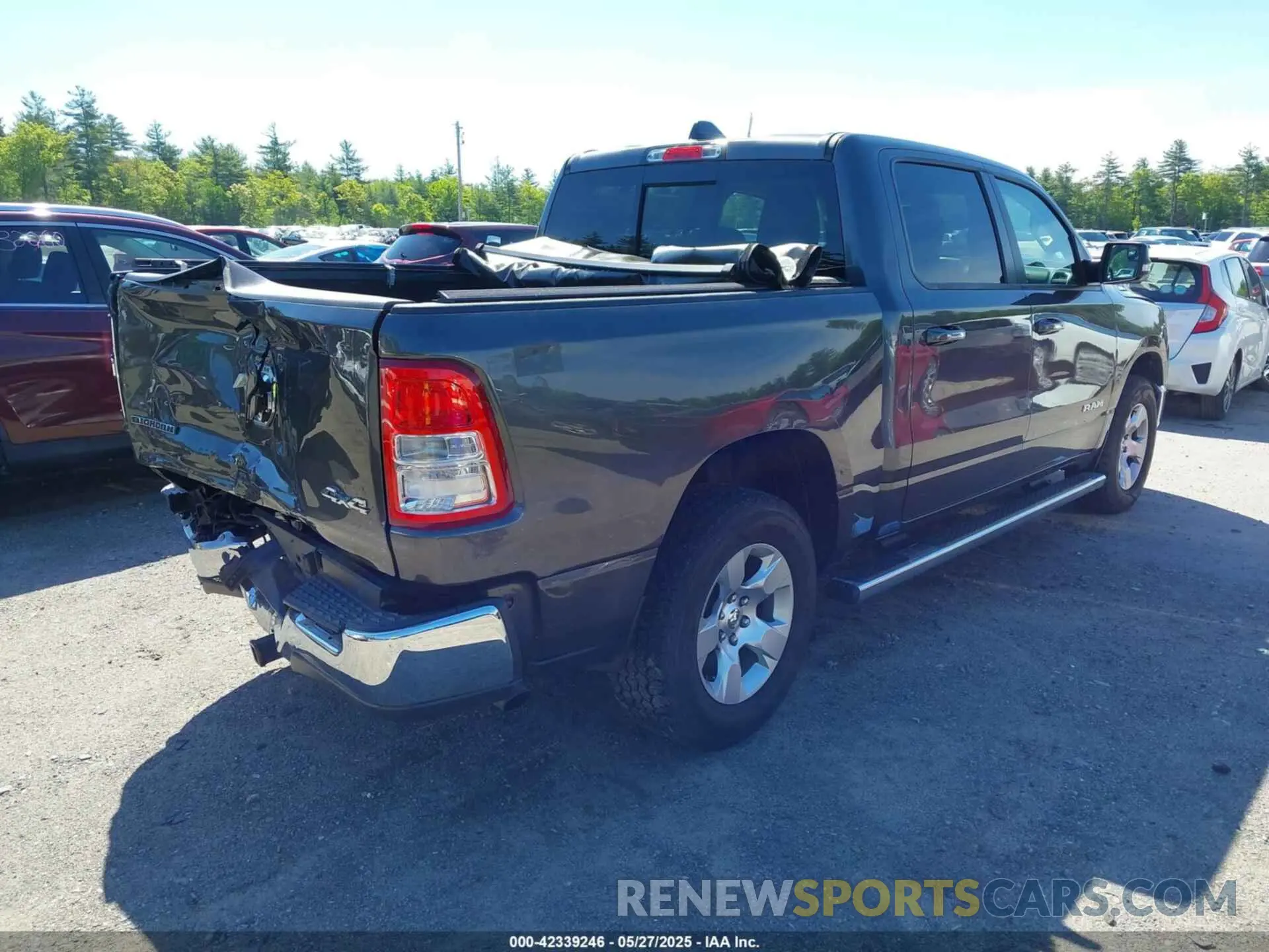 4 fotografías del automóvil dañado 1C6RRFFG1KN699043 RAM 1500 2019